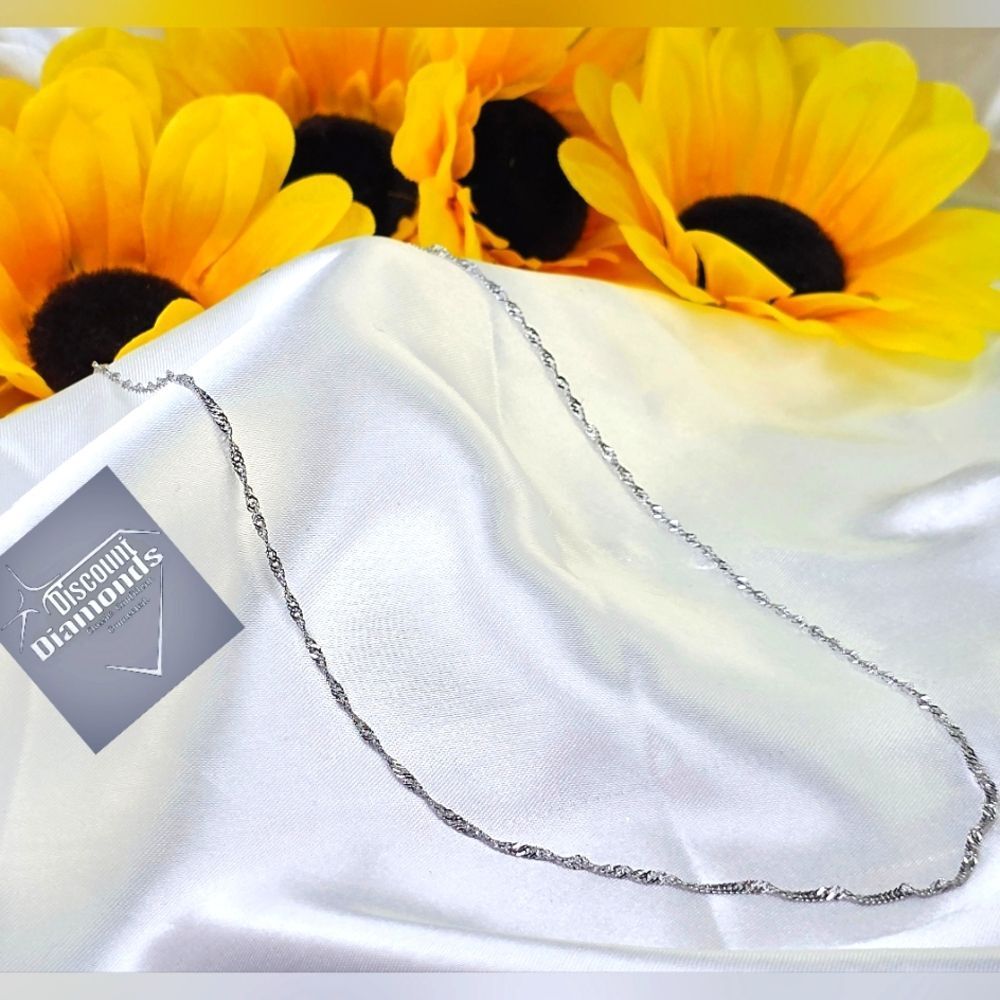 Beautiful Silver Singapore Chain 925 Sterling Silver